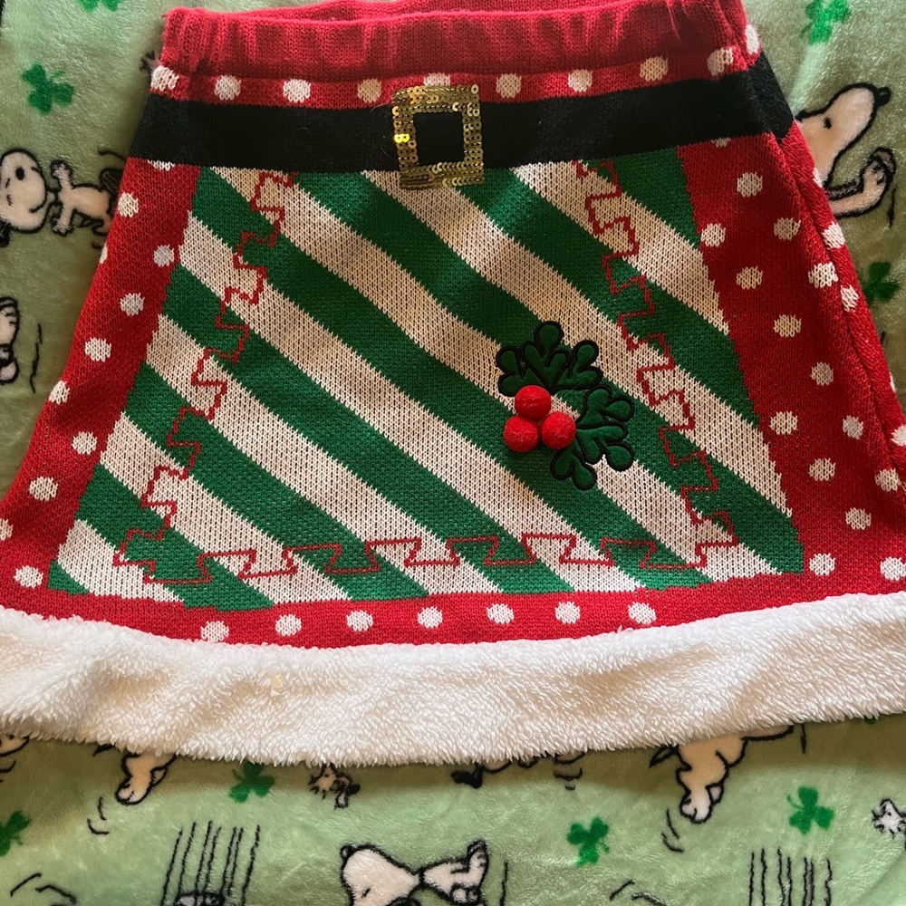 Ugly Sweater A-Line skirt with trim